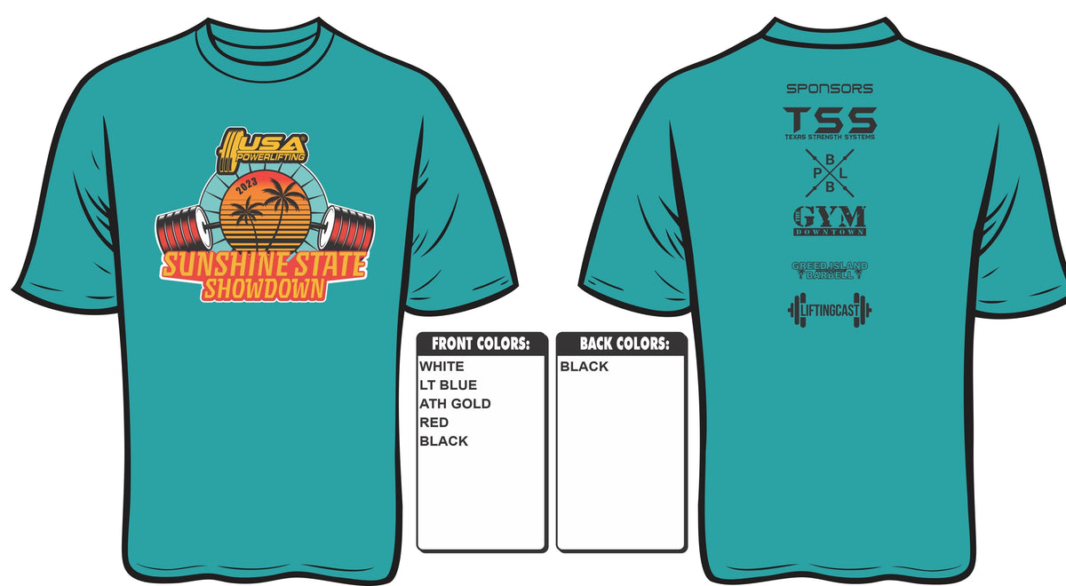USAPL Sunshine State Showdown Meet Shirt Texas Strength Systems